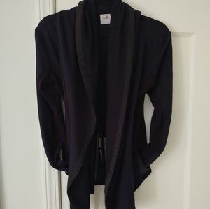 Sz M Nest NYC color block hooded open front hoodie